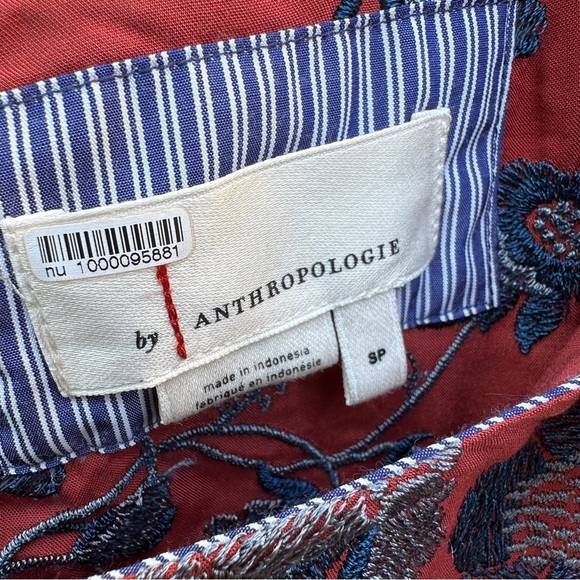 Anthro embroidered mini dress - Picture 4 of 9